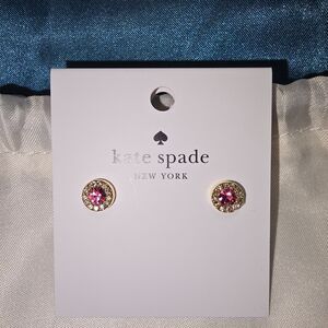 Kate Spade New York You're a Gem Studs in light pink with gold-tone metal
